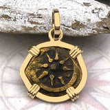 Biblical Widow's Mite 14K Gold Pendant 