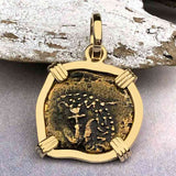 Biblical Widow's Mite 14K Gold Pendant