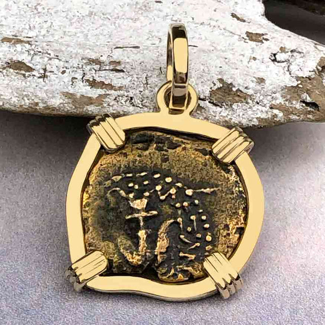 Biblical Widow's Mite 14K Gold Pendant