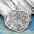 Heart Shaped Mel Fisher's Atocha 8 Reale Cob Shipwreck Coin Piece of 8 Sterling Silver Pendant