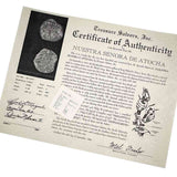 This coin comes with its original, historic Treasure Salvor's, Inc., raised seal Certificate and coin flip insert issued in 1986.