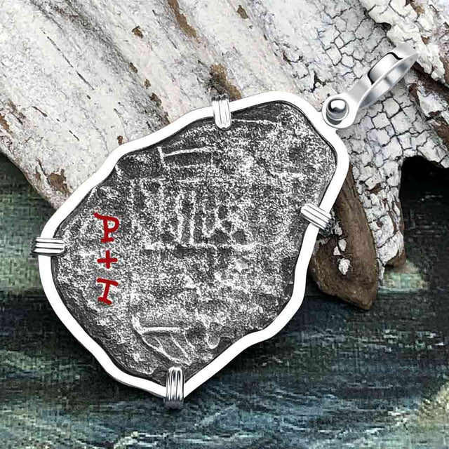 Mel Fisher's Atocha 8 Reale Cob Shipwreck Coin Piece of 8 Sterling Silver Pendant