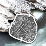 Mel Fisher's Atocha 8 Reale Cob Shipwreck Coin Piece of 8 Sterling Silver Pendant