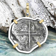Heart Shaped Mel Fisher's Atocha 8 Reale Cob Shipwreck Coin Piece of 8 Sterling Silver Pendant