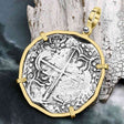 Rare Dated Mel Fisher's Atocha 8 Reale Shipwreck Coin 14K Gold Pendant