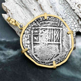Rare Dated Mel Fisher's Atocha 8 Reale Shipwreck Coin 14K Gold Pendant