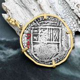 Rare Dated Mel Fisher's Atocha 8 Reale Shipwreck Coin 14K Gold Pendant