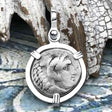 Ancient Greek Alexander the Great Silver Drachm Coin Sterling Silver Pendant