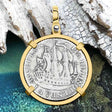 Dutch East India Company 1772 Silver 6 Stuiver Ship Shilling "I Struggle and Survive" 14K Gold