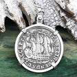 Dutch East India Company 1773 Silver 6 Stuiver Ship Shilling "I Struggle and Survive" Sterling Silver Pendant