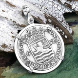 Dutch East India Company 1773 Silver 6 Stuiver Ship Shilling "I Struggle and Survive" Sterling Silver Pendant