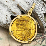 Pirate Era Circa 1580 22K Gold 2 Escudo - the Legendary Doubloon - 18K Gold Pendant