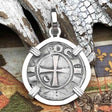 Templar Knights Era Antioch Crusader Medieval Silver Denier Helmet Head Coin of the Crusades Sterling Silver Pendant