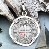Templar Knights Era Antioch Crusader Medieval Silver Denier Helmet Head Coin of the Crusades Sterling Silver Pendant