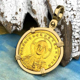 Jesus Christ King of Kings 24K Gold Solidus Coin 945 AD 18K Gold Pendant
