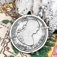 1800 Pirate Era Silver 4 Reale Spanish Portrait Piece of 8 Sterling Silver Pendant