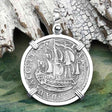 Dutch East India Company 1791 Silver 6 Stuiver Ship Shilling "I Struggle and Survive" Sterling Silver Pendant