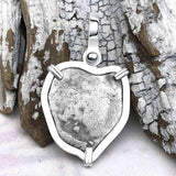 Pirate Era 1680s Spanish 1/2 Reale Cob Piece of Eight Sterling Silver Pendant