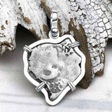 Pirate Era 1684 Spanish 1/2 Reale Cob Piece of Eight Sterling Silver Pendant
