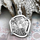 Atocha Era Land Find Spanish 1 Reale Piece of Eight Sterling Silver Pendant