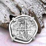 Atocha Era Land Find Spanish 2 Reale Piece of Eight Sterling Silver Pendant