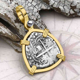 Atocha Era Land Find Spanish 1 Reale Piece of Eight 14K Gold Pendant
