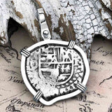 Atocha Era Land Find Spanish 1 Reale Piece of Eight 14K White Gold Pendant