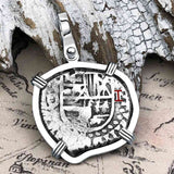 Atocha Era Land Find Spanish 1 Reale Piece of Eight 14K White Gold Pendant