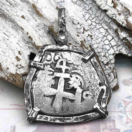 Pirate Era 1753 Spanish 4 Reale "Piece of Eight" Sterling Silver TORTUGA COLLECTION Pendant 