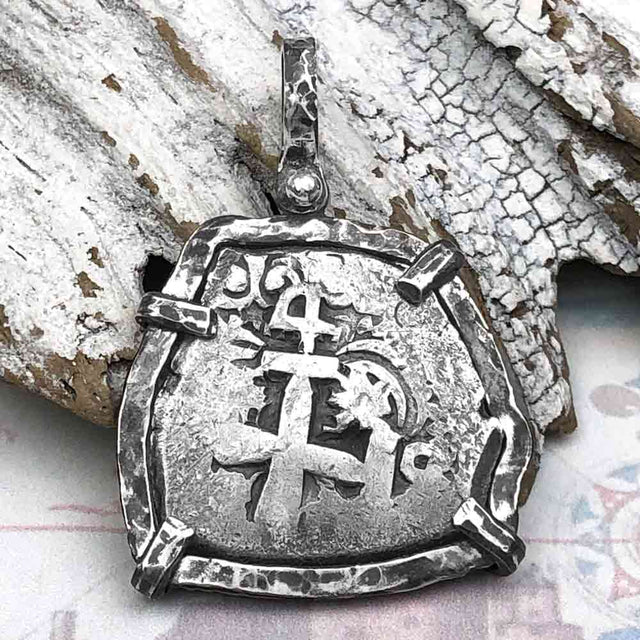 Pirate Era 1753 Spanish 4 Reale "Piece of Eight" Sterling Silver TORTUGA COLLECTION Pendant 