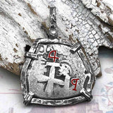 Pirate Era 1753 Spanish 4 Reale "Piece of Eight" Sterling Silver TORTUGA COLLECTION Pendant 