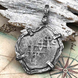 Pirate Era 1753 Spanish 4 Reale "Piece of Eight" Sterling Silver TORTUGA COLLECTION Pendant 