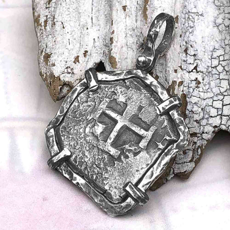 Pirate Era 1753 Spanish 4 Reale "Piece of Eight" Sterling Silver TORTUGA COLLECTION Pendant