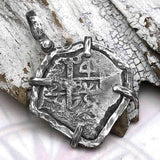 Pirate Era 1753 Spanish 4 Reale "Piece of Eight" Sterling Silver TORTUGA COLLECTION Pendant