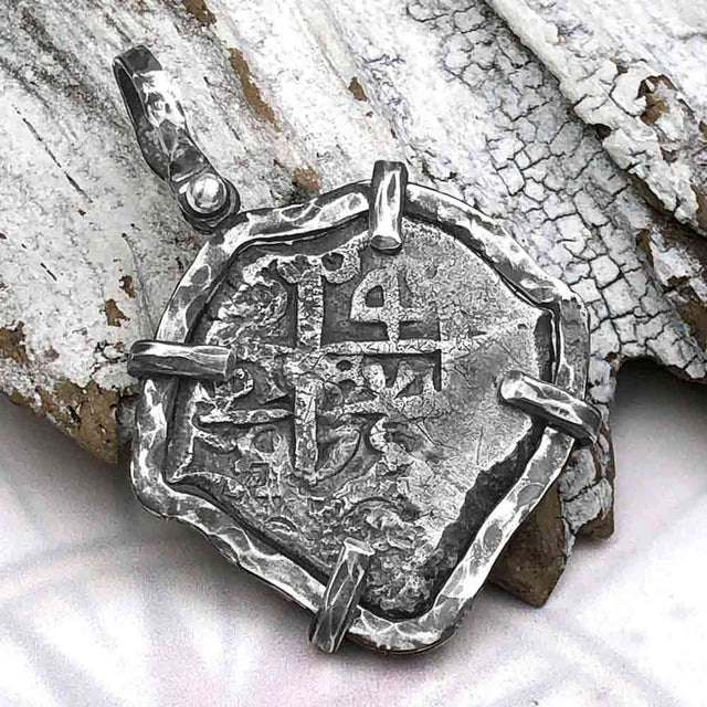 Pirate Era 1753 Spanish 4 Reale "Piece of Eight" Sterling Silver TORTUGA COLLECTION Pendant