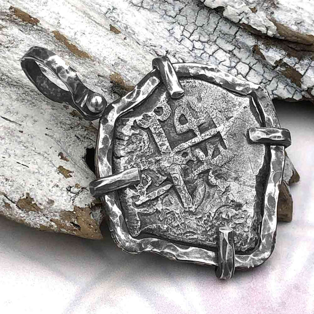 Pirate Era 1753 Spanish 4 Reale "Piece of Eight" Sterling Silver TORTUGA COLLECTION Pendant