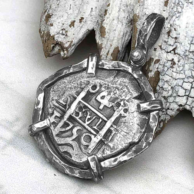 Pirate Era 1750 Spanish 4 Reale "Piece of Eight" Sterling Silver TORTUGA COLLECTION Pendant