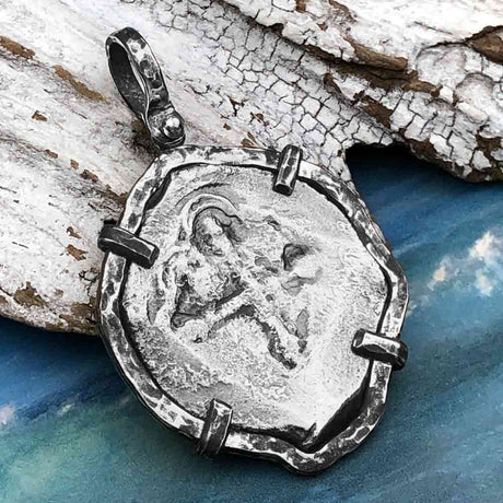 Concepcion Shipwreck Spanish 4 Reale Silver Piece of Eight Sterling Silver TORTUGA COLLECTION Pendant