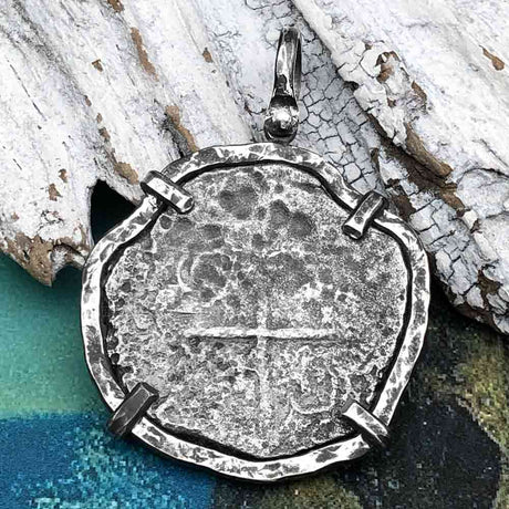 Mel Fisher's Atocha 8 Reale Shipwreck Coin TORTUGA COLLECTION Sterling Silver Pendant