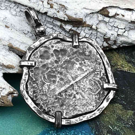 Mel Fisher's Atocha 8 Reale Shipwreck Coin TORTUGA COLLECTION Sterling Silver Pendant
