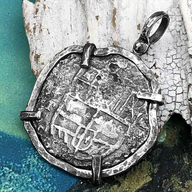 Mel Fisher's Atocha 8 Reale Shipwreck Coin TORTUGA COLLECTION Sterling Silver Pendant