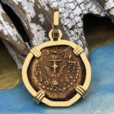Biblical Widow's Mite 14K Gold Pendant