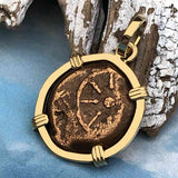Biblical Widow's Mite 14K Gold Pendant