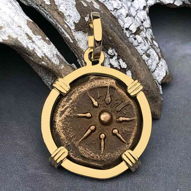 Biblical Widow's Mite 14K Gold Pendant