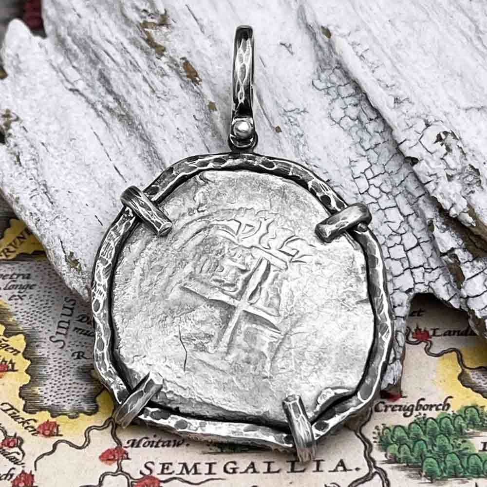 Pirate Era 1734 Spanish 8 Reale "Piece of Eight" Sterling Silver TORTUGA COLLECTION Pendant