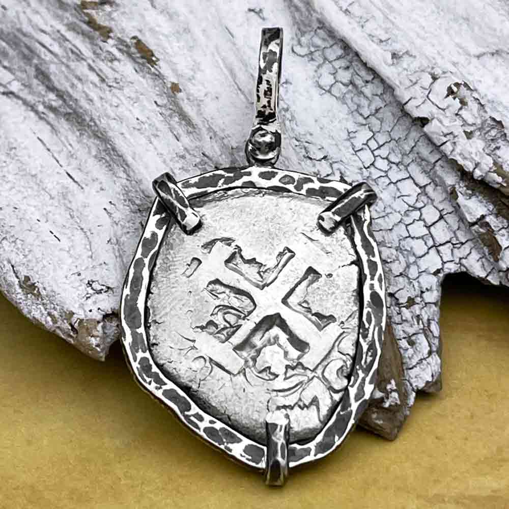 Pirate Era 1753 Spanish 4 Reale &quot;Piece of Eight&quot; Sterling Silver TORTUGA COLLECTION Pendant