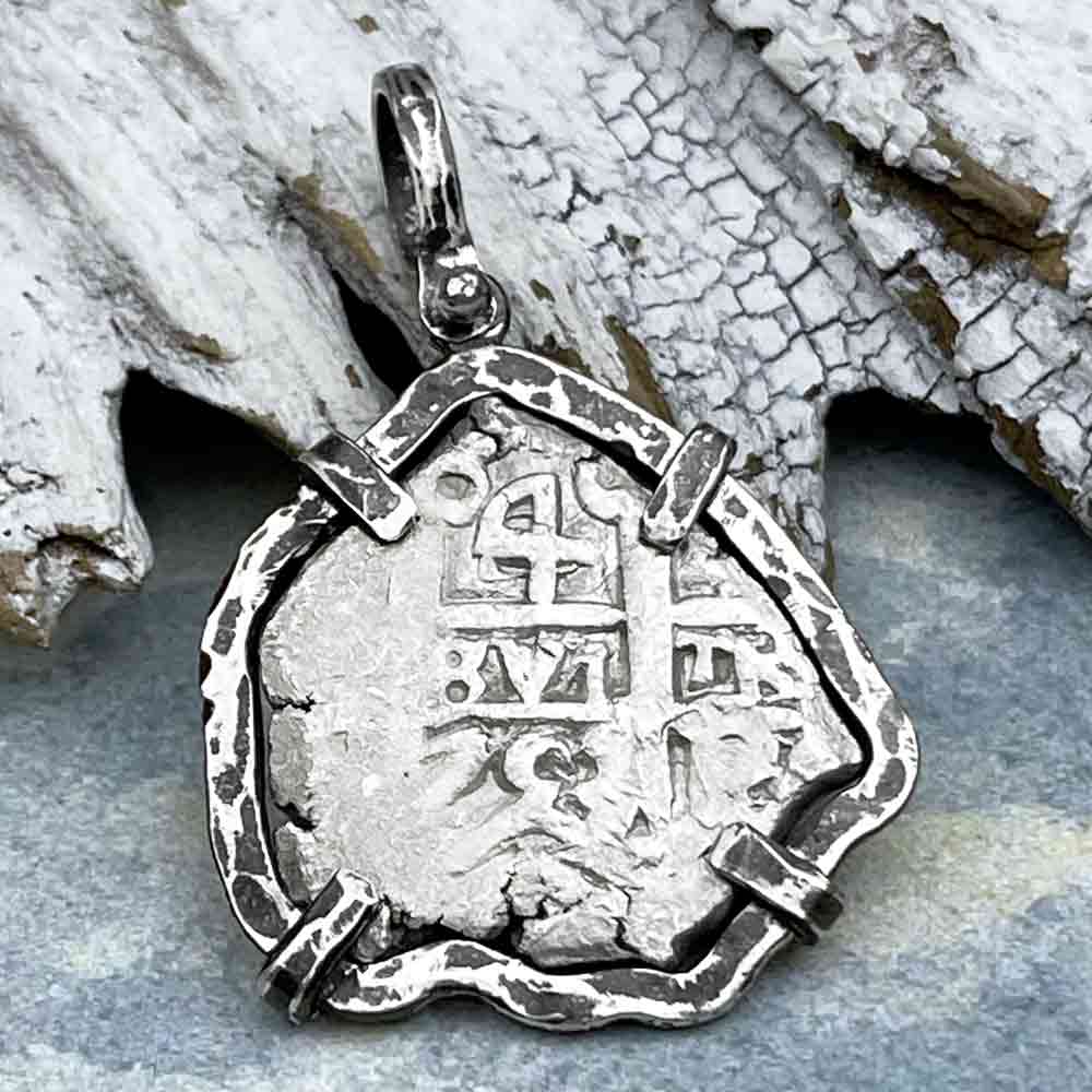 Pirate Era 1753 Spanish 4 Reale &quot;Piece of Eight&quot; Sterling Silver TORTUGA COLLECTION Pendant