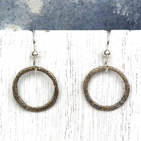 Deep Golden Bronze Celtic Ring Money Earrings