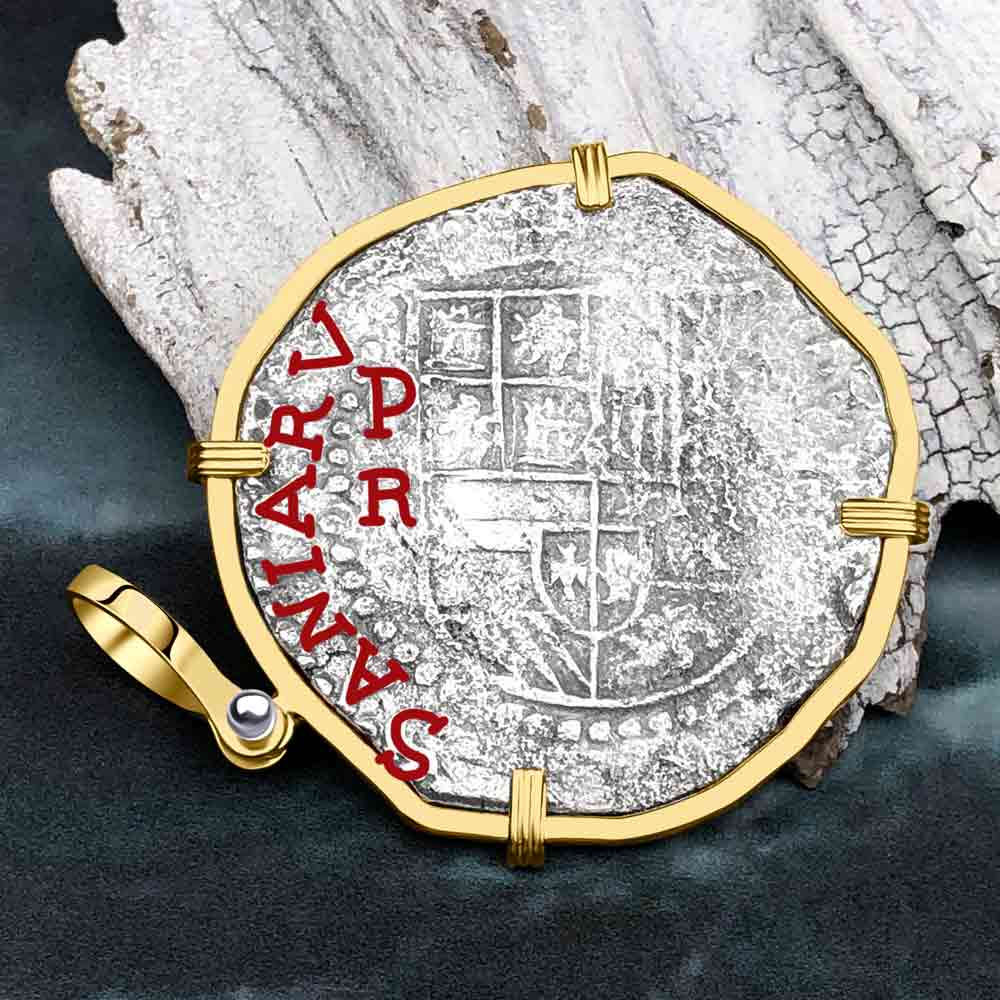 Mel Fisher&#39;s Atocha 8 Reale Shipwreck Coin 14K Gold Pendant | Artifact #6629