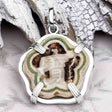 Siam Porcelain Gaming Token - from the Era of "The King & I" - Sterling Silver Pendant